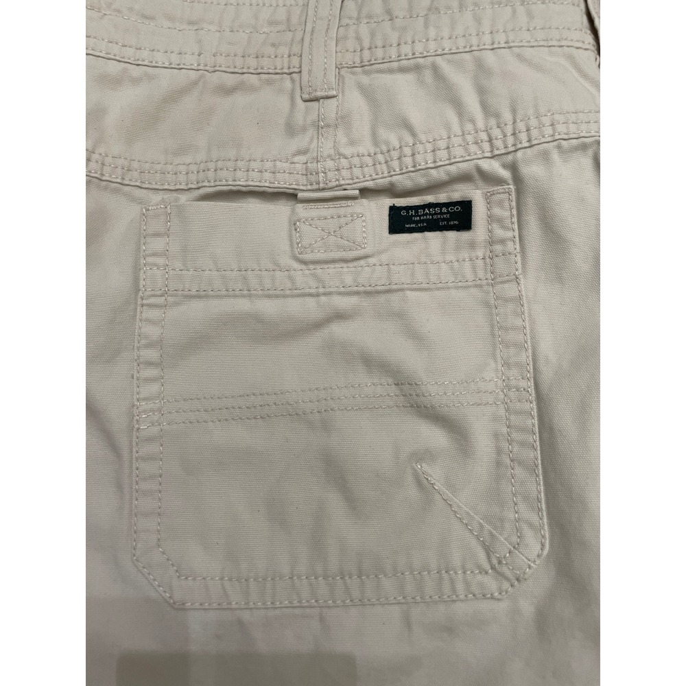 G.H. Bass & Co. Mens Cotton Cream Off-White Flat Front Zip Fly - Picture 4 of 6